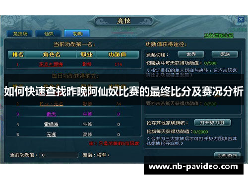 如何快速查找昨晚阿仙奴比赛的最终比分及赛况分析